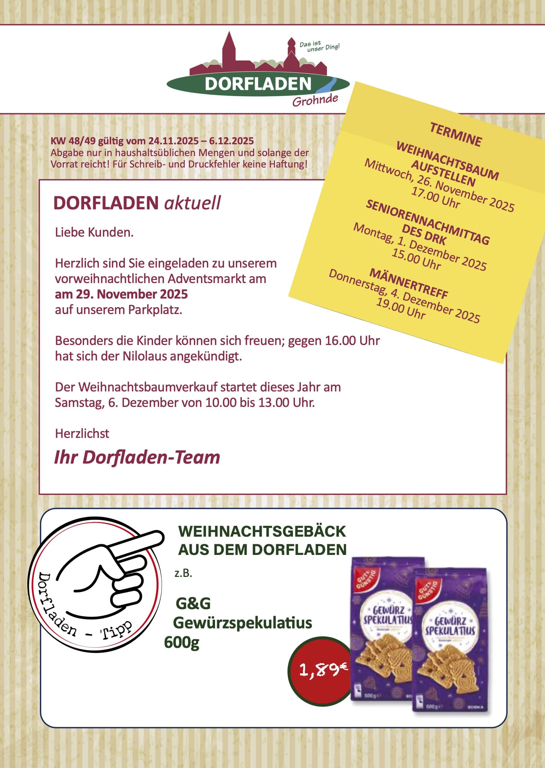 Angebote Dorfladen in Grohnde