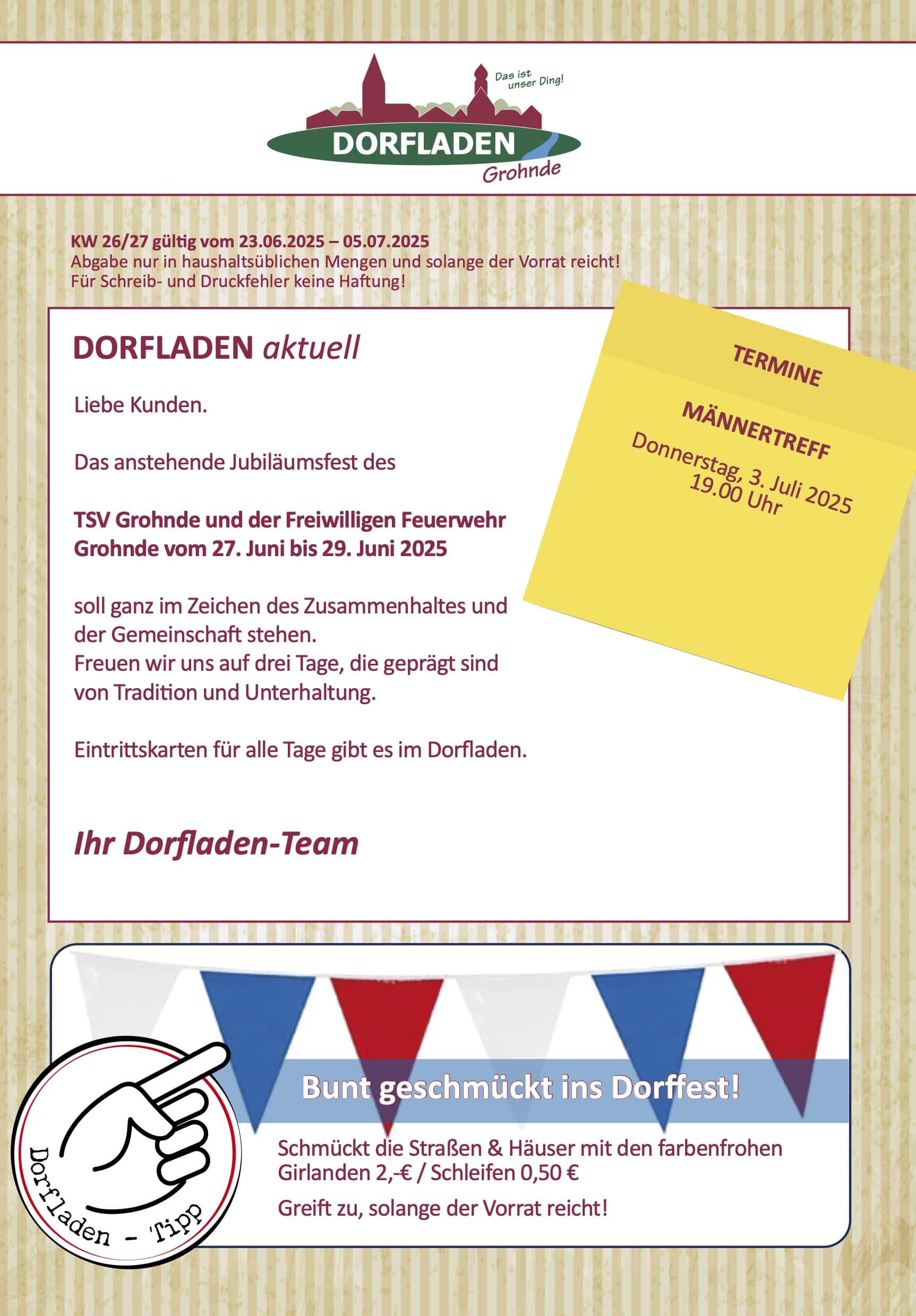 Angebote Dorfladen in Grohnde