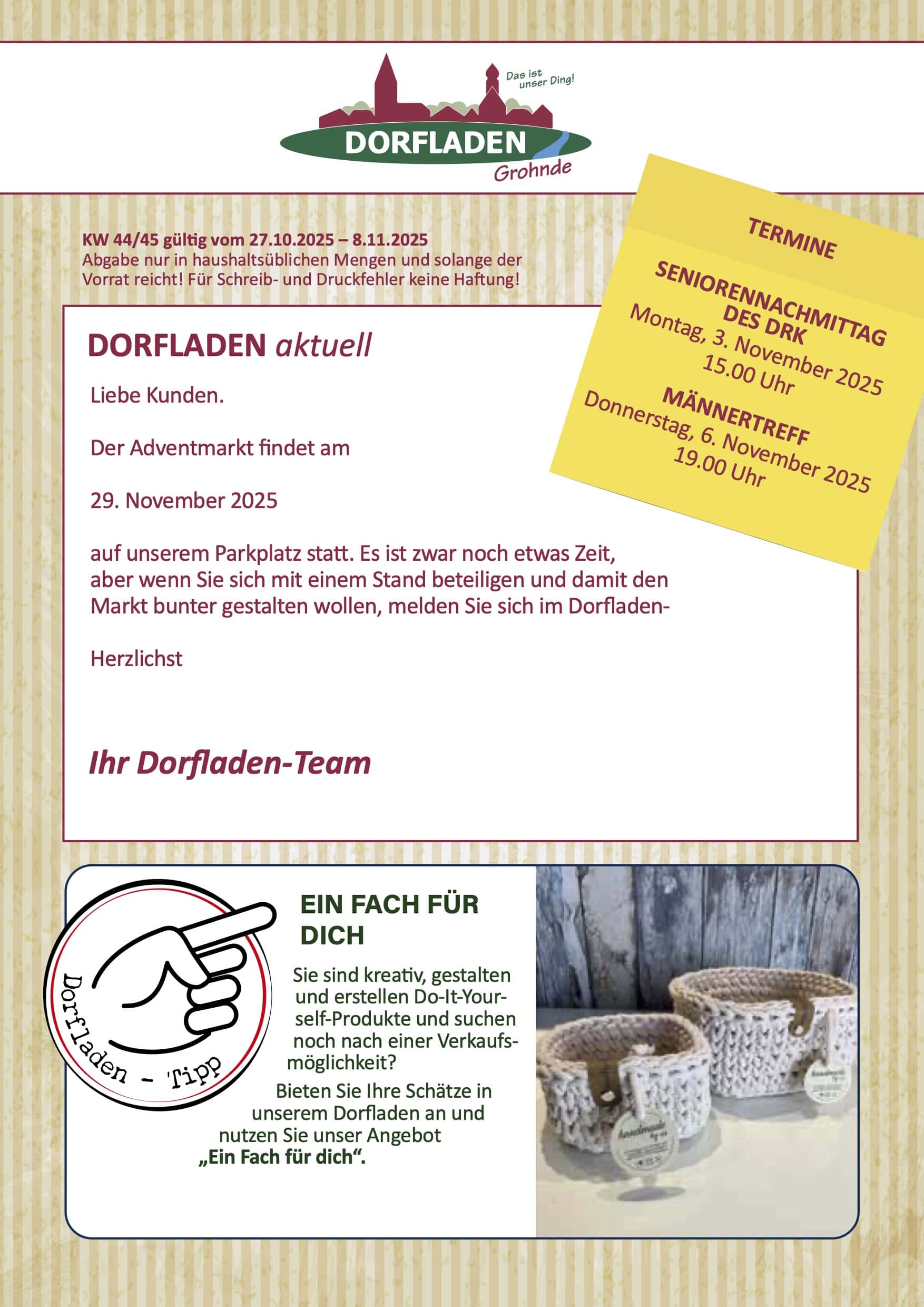 Angebote Dorfladen in Grohnde