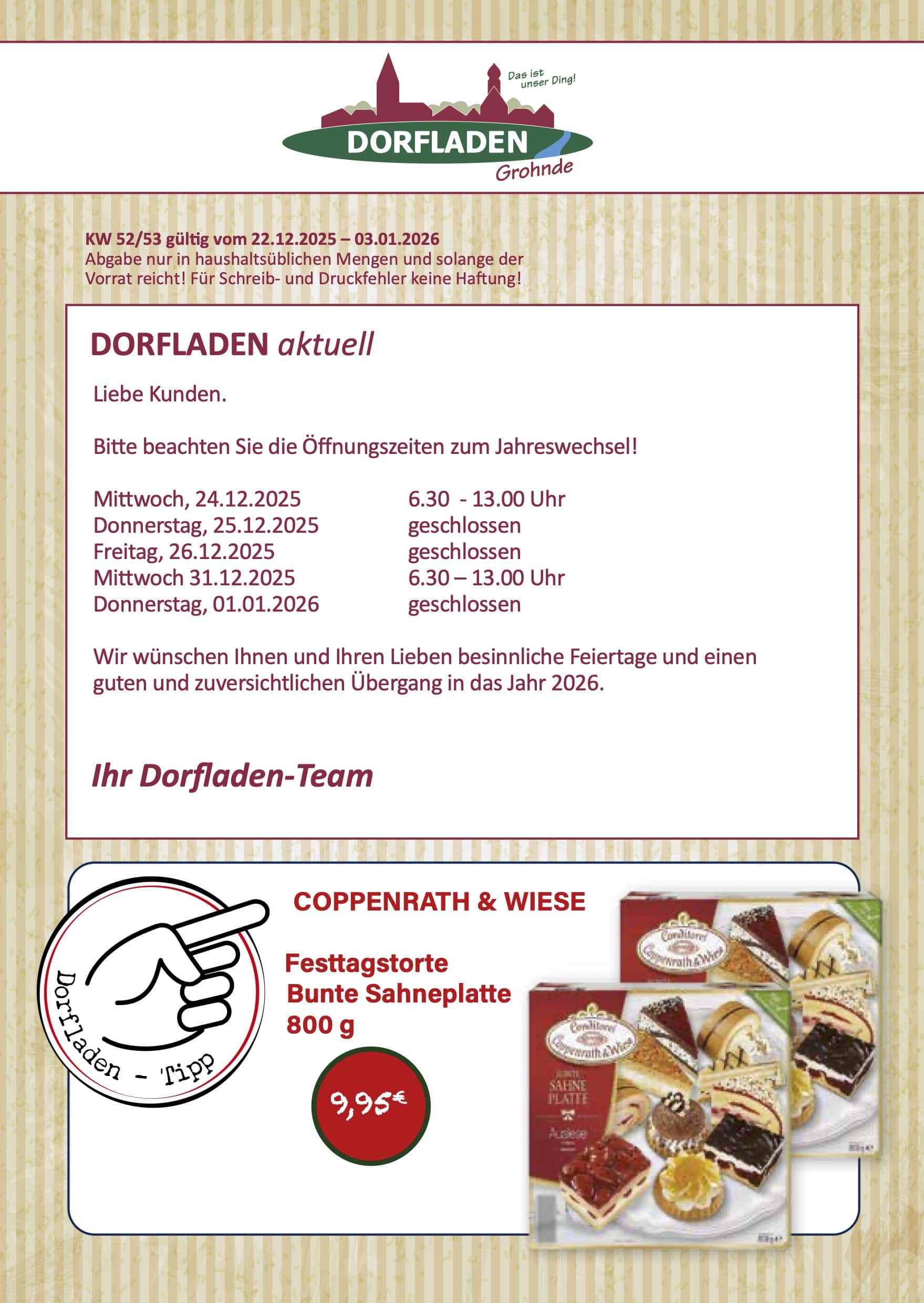 Angebote Dorfladen in Grohnde